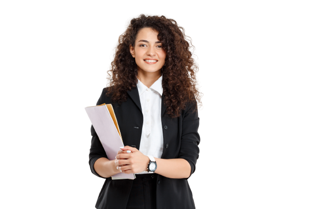 Home 21 young tender curly girl holding documents removebg preview