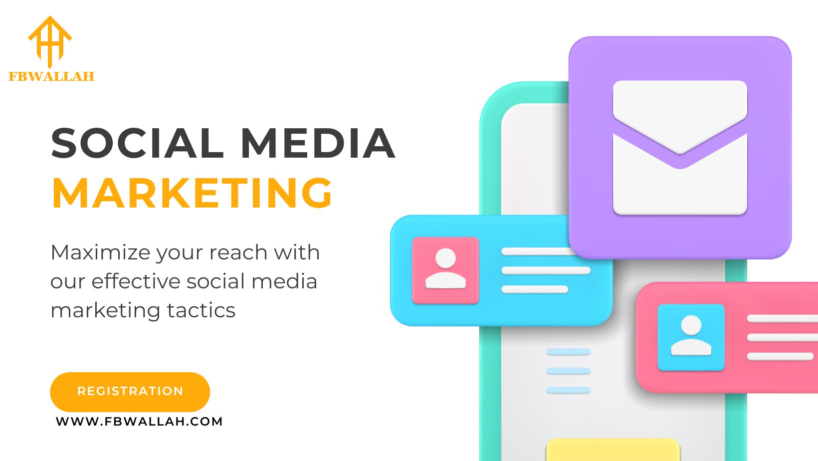 Colorful Modern Social Media Marketing Facebook Cover